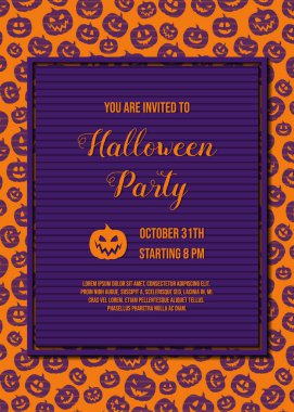 Cadılar Bayramı partisi - davet kavramı. Vektör.