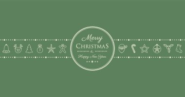 Vintage süsler ile Noel selamlar. Vektör.