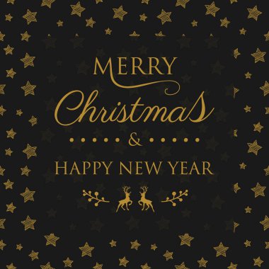 Mevsimlik süsler ile dekoratif Noel kartı. Vektör.