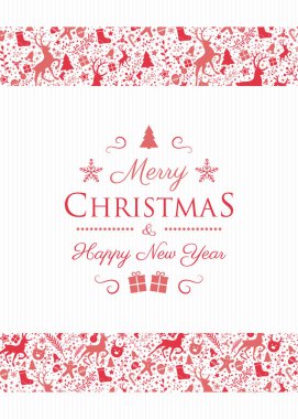 Noel şenlikli elemanları ile arka plan. Vektör.