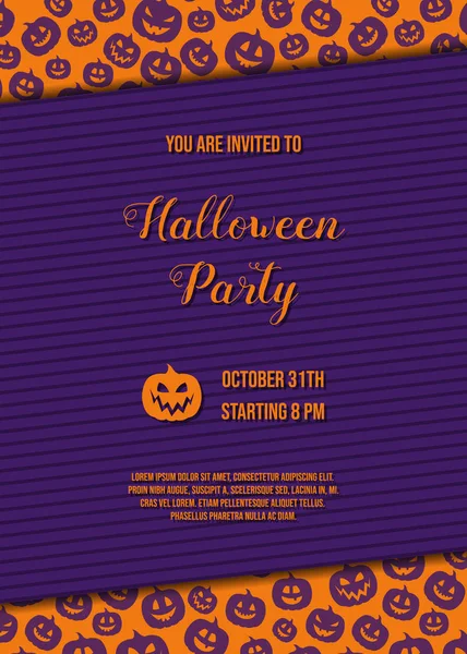 Halloween Party Concept Invitation Vector — Stock Vector