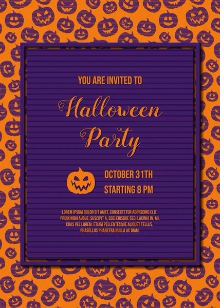 Cadılar Bayramı partisi - davet kavramı. Vektör.