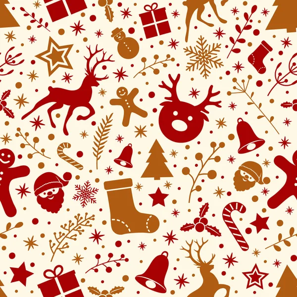 Noel süslemeleri ile sorunsuz doku. Vektör.