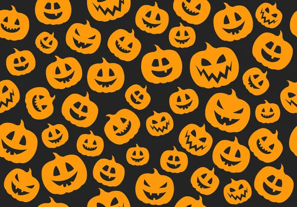 Halloween Seamless Texture Pumpkins Vector — Stock Vector
