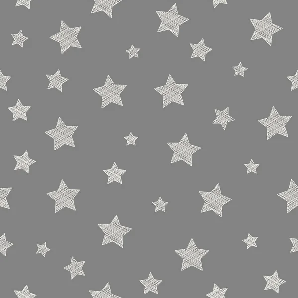 stock vector Wrapping paper with hand drawn stars. Vector.