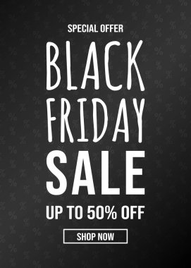 Broşür tasarımı siyah Cuma satış için. Vektör.