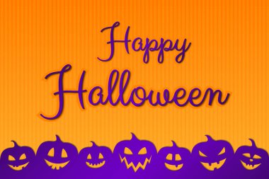 Halloween pumpkins poster. Vektör.