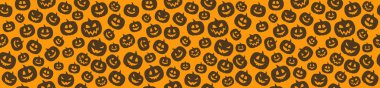 Halloween pumpkins ile seamless modeli. Vektör.
