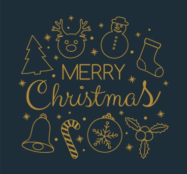 Noel dilek ve süslemeleri ile arka plan. Vektör.