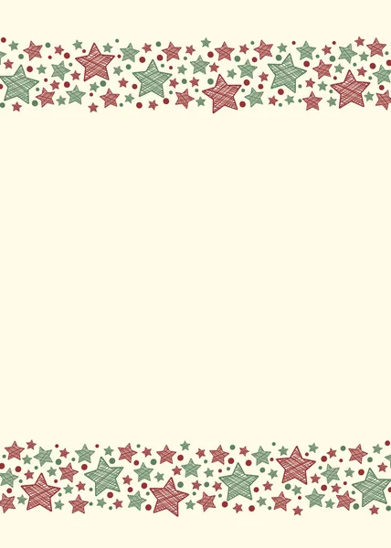 装飾的な雪の結晶クリスマス グリーティング カード ベクトル — ストックベクタ