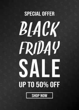 Black Friday Satılık - minimalist poster tasarımı. Vektör.