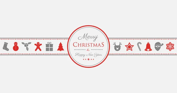 装飾付きのクリスマス カード ベクトル — ストックベクタ