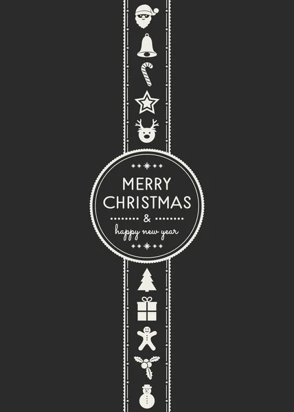 Konzept Der Weihnachtskarte Mit Ornamenten Und Grußkarten Vektor — Stockvektor