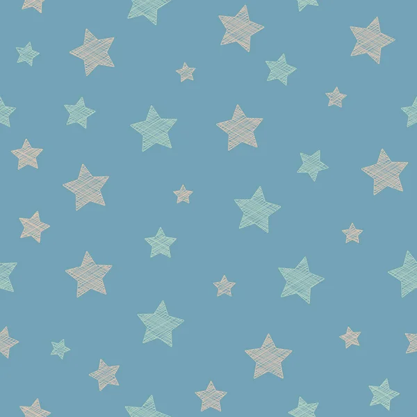 Geschenkpapier Mit Handgezeichneten Sternen Vektor — Stockvektor