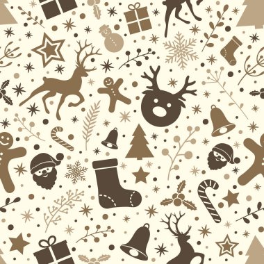 Paket kağıdı sorunsuz doku ile Noel kavramı. Vektör.