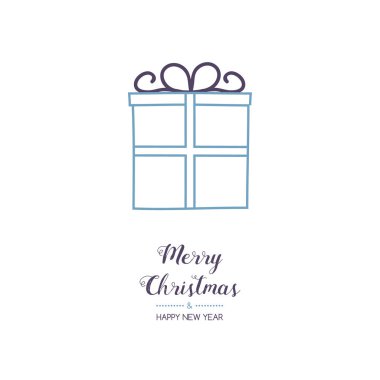 Vintage Noel kartı el ile mevcut çizilmiş. Vektör.