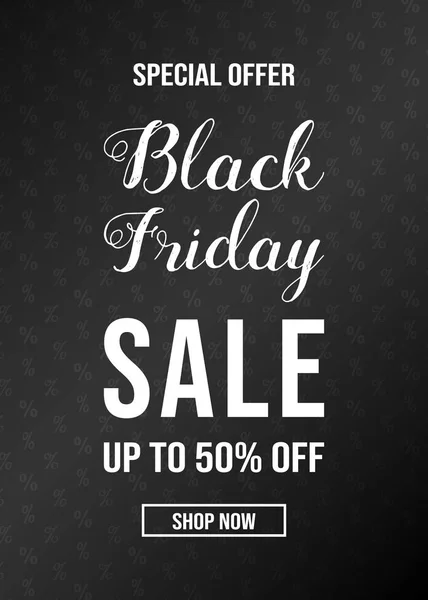 Black Friday Sale Glossy Card Text Vector — Stock Vector