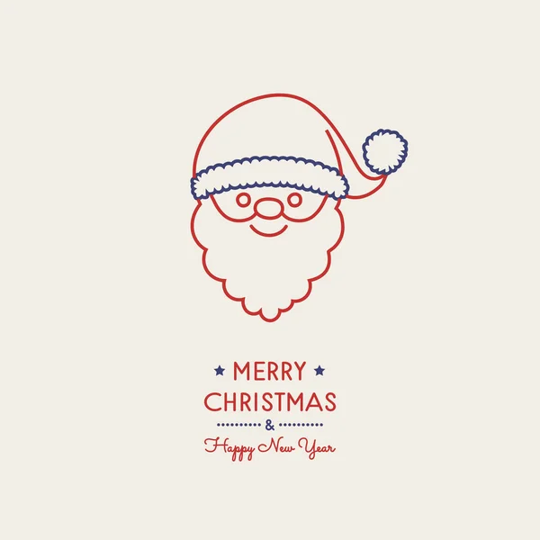 Рождественские Желания Нарисованным Руки Санта Клаусом Вектор — стоковый вектор