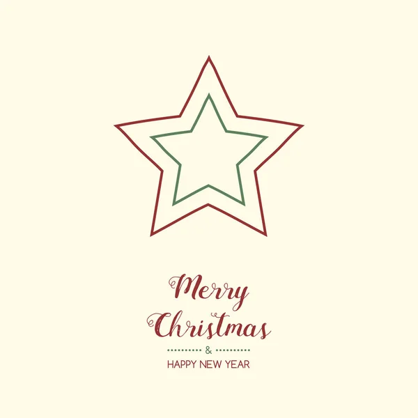 Concept Christmas Card Hand Drawn Star Vector — Stock Vector