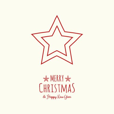 Noel yıldızı dilek ve süs eşyaları ile tasarımı. Vektör.