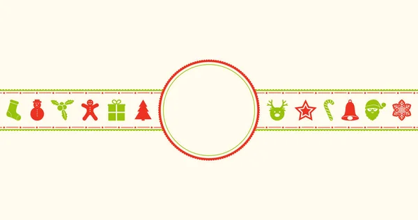 Christmas Background Ornaments Copyspace Vector — Stock Vector