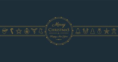 Noel süslemeleri ve dilek kompozisyonu. Vektör.