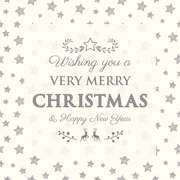 Retro tarzı dekorasyon dekoratif Noel afiş. Vektör.