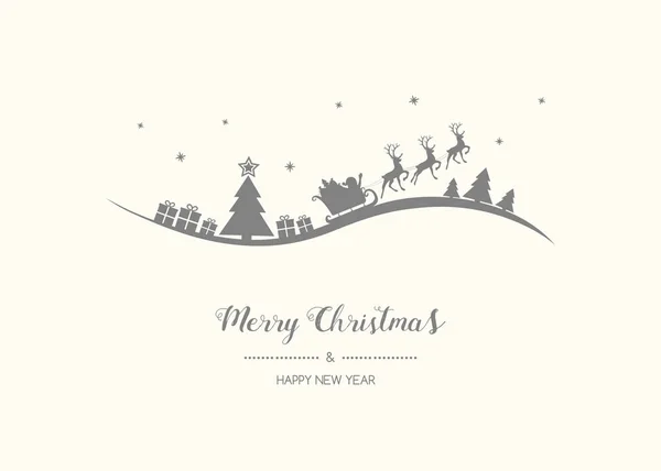 Noel Baba Noel kartı retro tarzı el ile çizilmiş. Vektör.