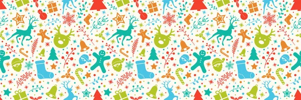 Noel süslemeleri ile Seamless modeli. Vektör.