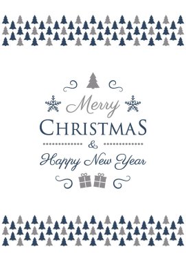 Retro tarzı dekorasyon dekoratif Noel afiş. Vektör.