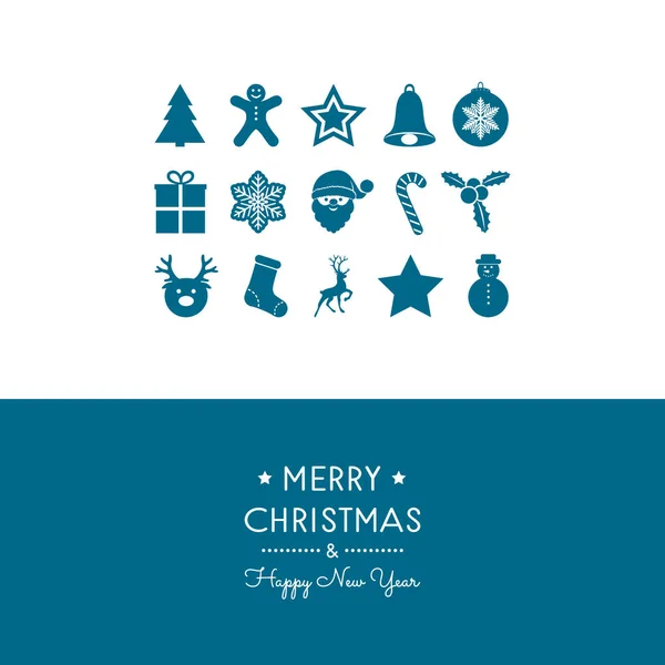 クリスマス グリーティング カードの装飾品 ベクトル — ストックベクタ