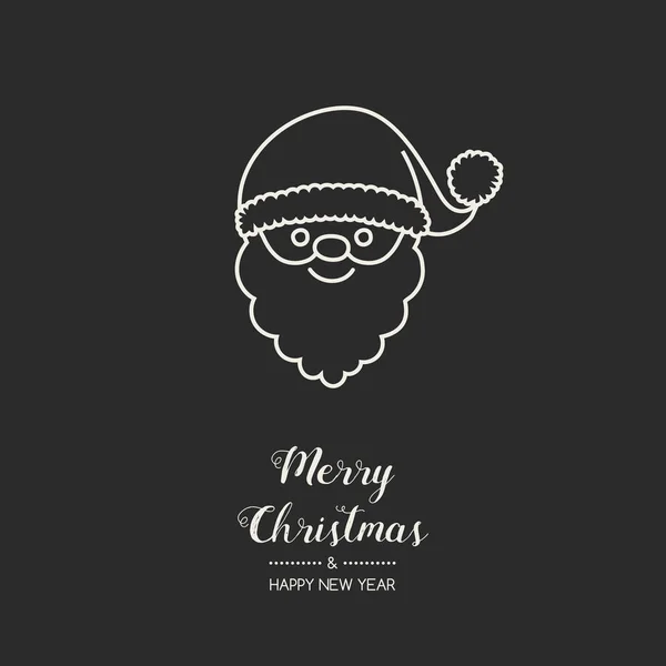 Рождественская Открытка Нарисованным Руки Санта Клаусом Вектор — стоковый вектор