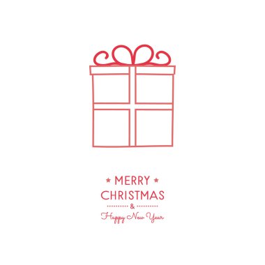 Noel elle çizilmiş mevcut istiyor. Vektör.