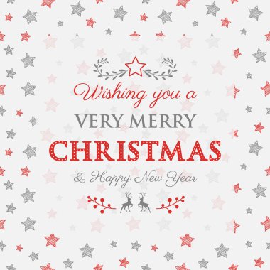 Noel tebrik ile süsler. Vektör.