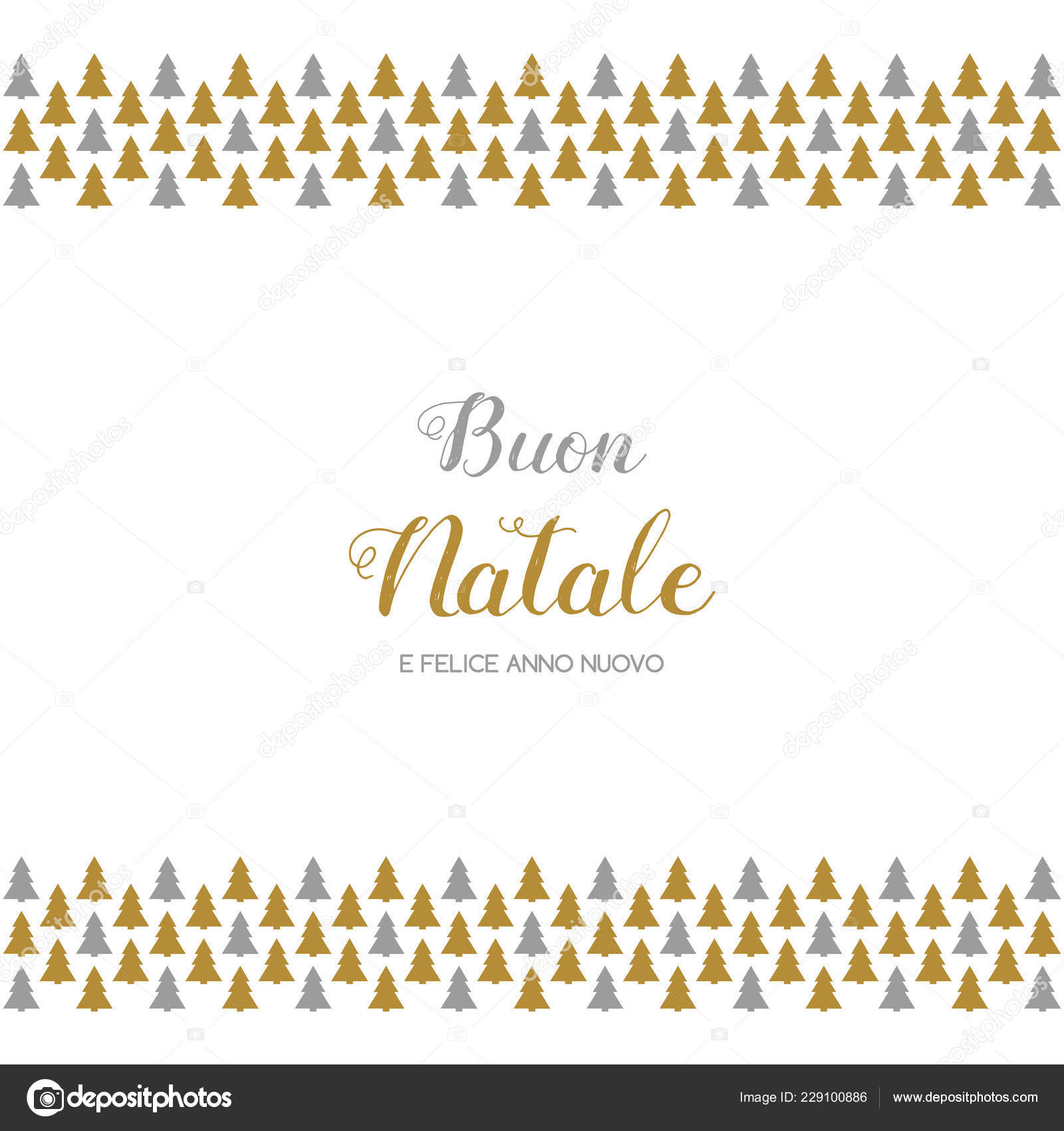 Buon Natale Wishes Italian.Buon Natale Felice Anno Nuovo Italian Christmas Wishes Vector Stock Vector C Karolina Madej 229100886