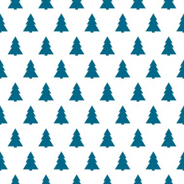 Noel için arka plan sorunsuz doku ağaçları ile-. Vektör.