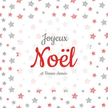 Joyeux Noel - çevrilmiş mutlu Noeller Fransız. Vektör