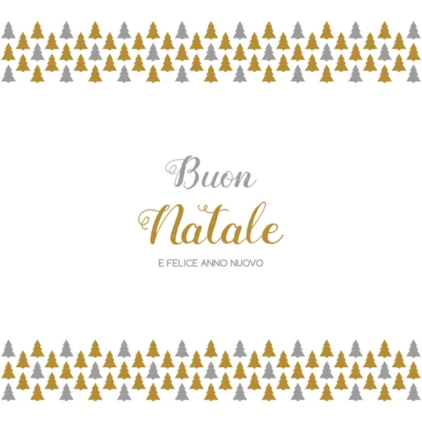 Buon Natale Felice Anno Nuovo Ιταλικές Χριστουγεννιάτικες Ευχές Διάνυσμα — Διανυσματικό Αρχείο