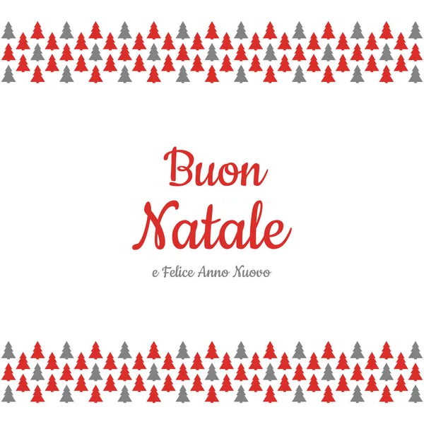 Buon Natale Talyanca Merry Christmas Olarak Çevrilmiştir Vektör — Stok Vektör