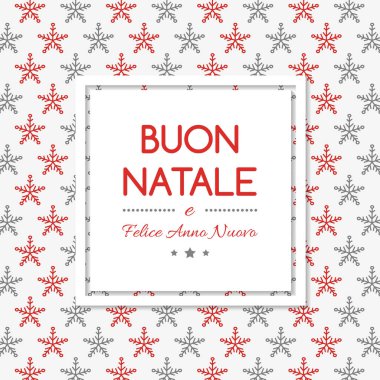 Buon Natale - İtalyanca Merry Christmas olarak çevrilmiştir. Vektör