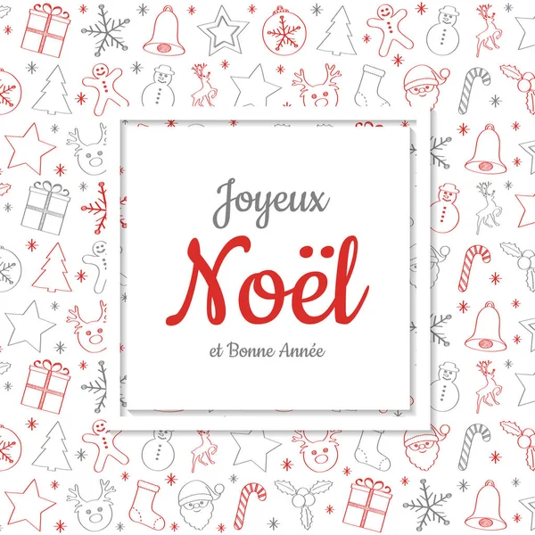 Joyeux Noel - çevrilmiş mutlu Noeller Fransız. Vektör