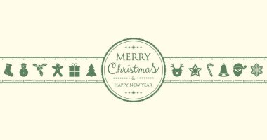 Süsler ve dilek ile Noel kartı. Vektör.