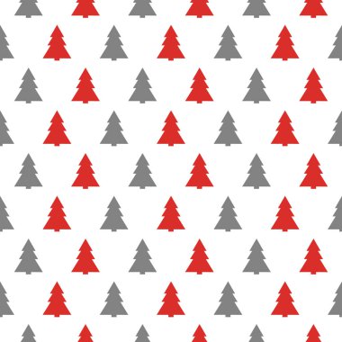 Basit Noel ağaçları ile Seamless modeli. Vektör.