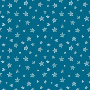 Noel için arka plan sorunsuz doku yıldız ile-. Vektör.