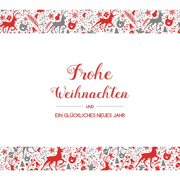 Frohe Weihnachten Translated German Merry Christmas Vector — Stock Vector