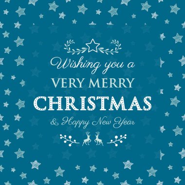 Noel tebrik kartı dekoratif metin ve yıldız kavramı. Vektör.