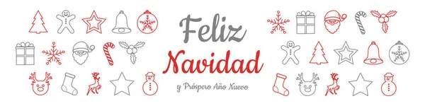 费利兹 纳维达德 翻译从西班牙圣诞快乐 — 图库矢量图片