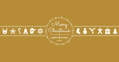 Süslemeleri ile Noel kavramı kart kavramı. Vektör.