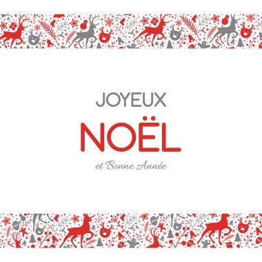 Joyeux Noel - çevrilmiş mutlu Noeller Fransız. Vektör