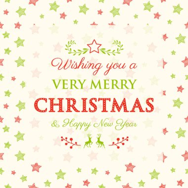 Merry Christmas - yıldız ile arka plan. Vektör.